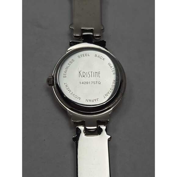 Womens Kristine Silver Tone Faux Turquoise Link Bracelet Watch New Battery Boho - Picture 9 of 9